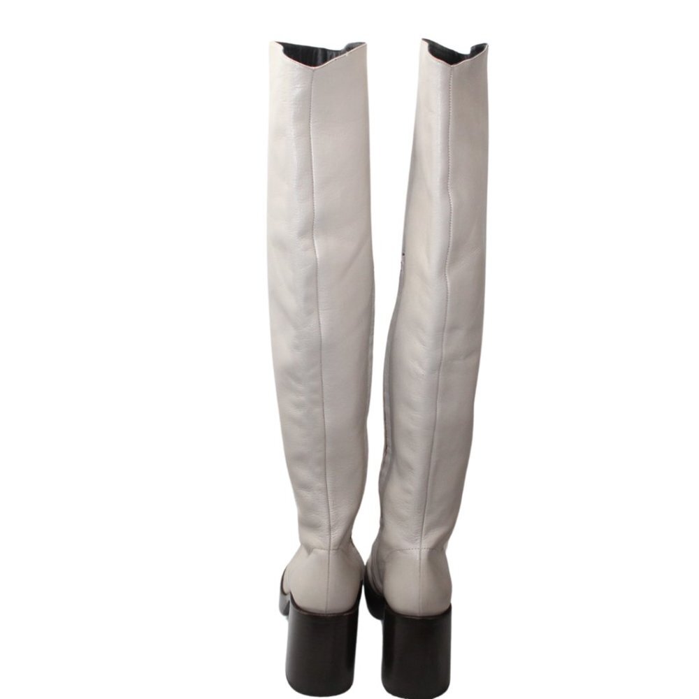 Simon Miller Cream Heeled Boots - Picture 4 of 7